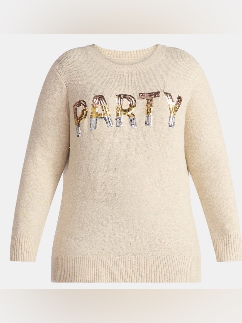 Terra & Sky Women's Plus  Talking Sweater, It has a Small Snag on the Sleeve